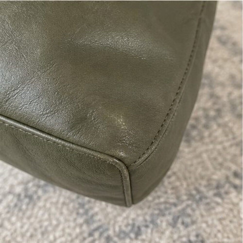 Cream Suede Crossbody Bag - Picture 5 of 6